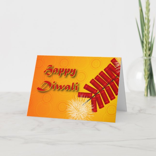 Bonne carte de voeux Diwali Fireworks (Devant)