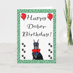 Bonne carte de voeux Dober-Anniversaire