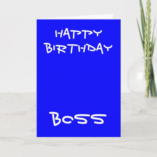 Bonne carte de voeux du patron d'anniversaire (Devant)