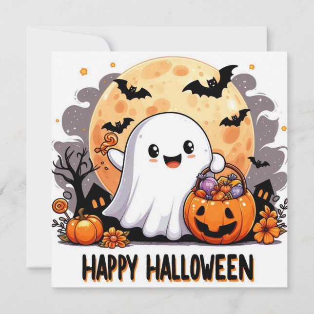 Bonne Carte de voeux Halloween (Devant)