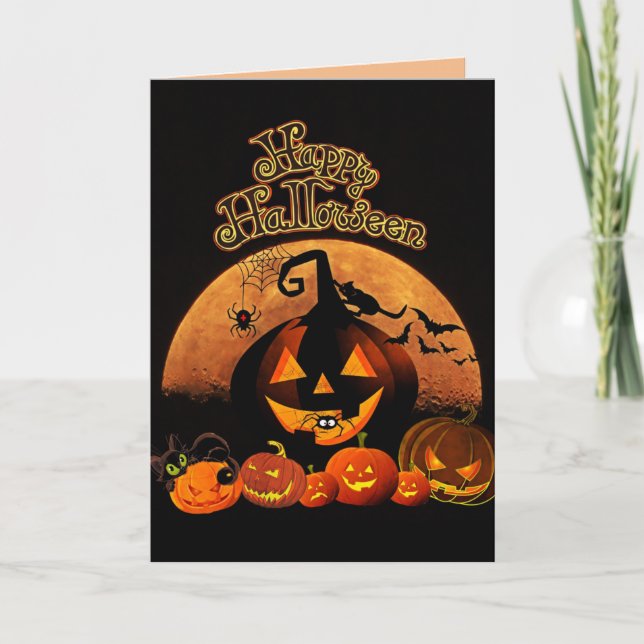 Bonne carte de voeux Halloween (Devant)