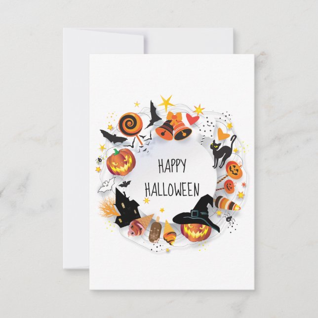 Bonne carte de voeux Halloween (Devant)
