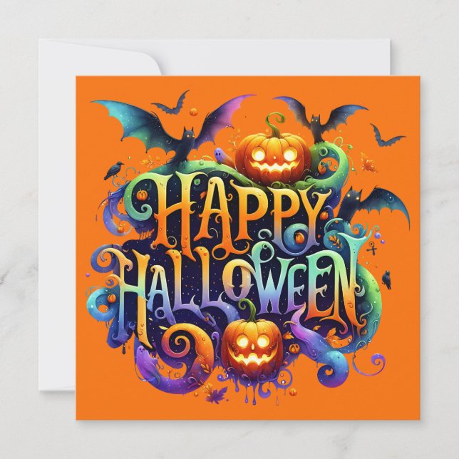 Bonne carte de voeux Halloween (Devant)