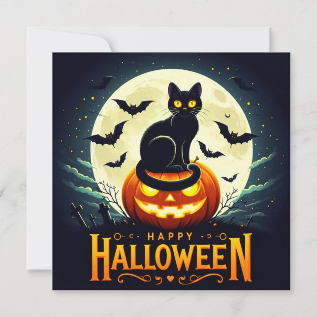 Bonne Carte de voeux Halloween (Devant)