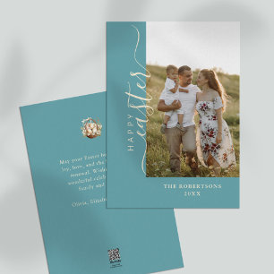 Bonne carte de voeux minimaliste moderne de Pâques