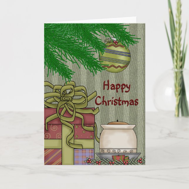 Bonne carte de voeux Noel Blanc (Devant)