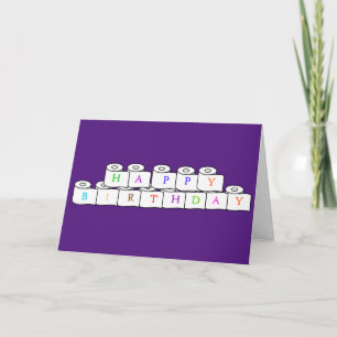 Bonne carte de voeux papier toilette d'anniversair