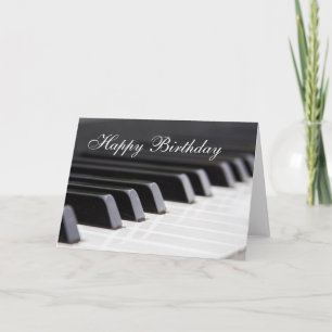 Bonne carte de voeux Piano Anniversaire