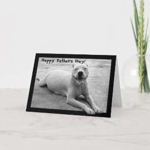 Bonne carte de voeux pitbull Fête des pères