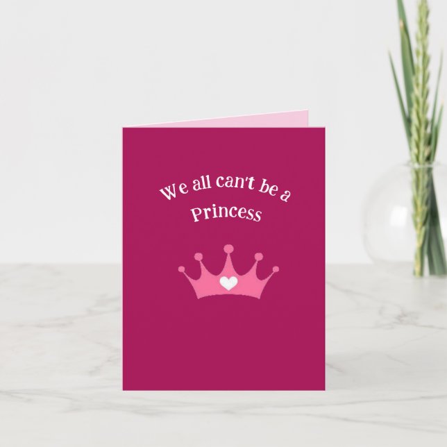 Bonne carte de voeux pliée Princesse Anniversaire (Devant)