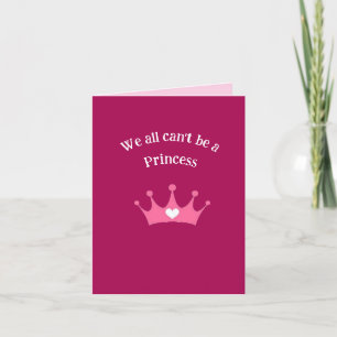 Bonne carte de voeux pliée Princesse Anniversaire