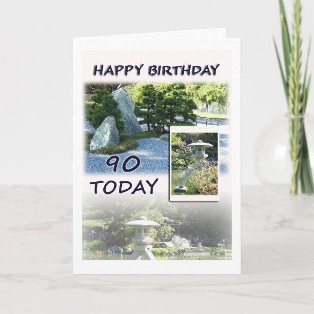 Bonne carte de voeux pour 90e anniversaire (Devant)