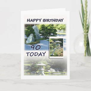 Bonne carte de voeux pour 90e anniversaire