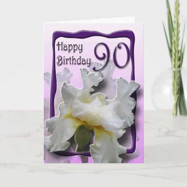 Bonne carte de voeux pour 90e anniversaire (Devant)