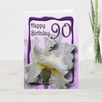 Bonne carte de voeux pour 90e anniversaire