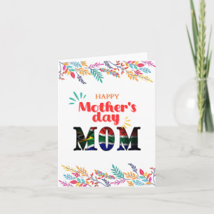 Bonne carte de voeux pour la fête des mères "Maman