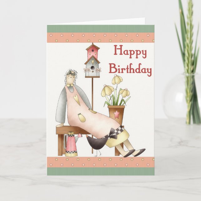 Bonne carte de voeux pour la poupée douce d'annive (Devant)
