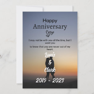 Bonne carte de voeux pour l'anniversaire du Mariag