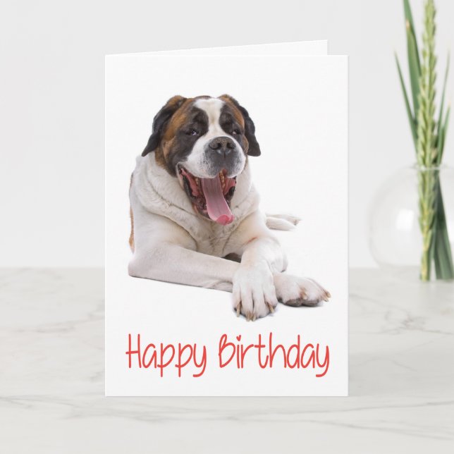 Bonne carte de voeux pour l'anniversaire St Bernar (Devant)