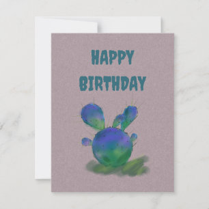 Bonne carte de voeux pour l'anniversaire violet et