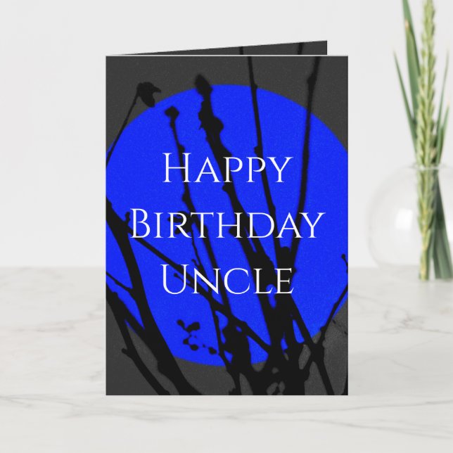 Bonne carte de voeux pour l'oncle d'anniversaire (Devant)