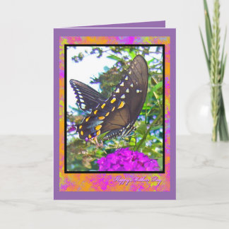 Bonne carte de voeux pour papillon de la fête des 