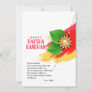 Bonne carte de voeux Raksha Bandhan