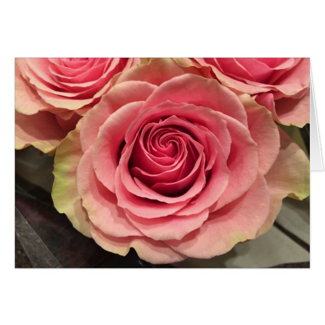 Bonne carte de voeux Rose d'anniversaire (Devant horizontal)