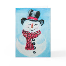 Bonne carte de voeux Snowman