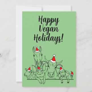 Bonne carte de voeux Vegan Holidays