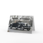 Bonne carte de voiture classique d'anniversaire
