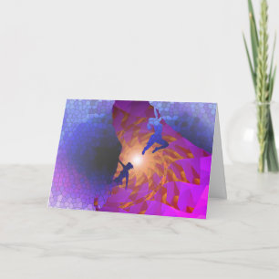 Bonne carte des alpinistes de roche d'anniversaire