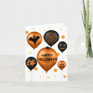 Bonne carte des ballons de fête d'Halloween