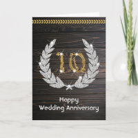 Bonne carte Diamond 10e anniversaire Mariage
