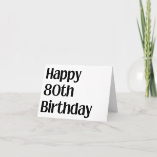 Bonne carte d'impression grand format 80e annivers