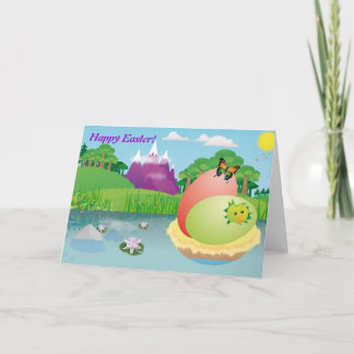 Bonne carte d'oeufs de Pâques