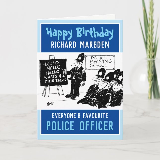 Bonne carte d'officier de police d'anniversaire (Devant)