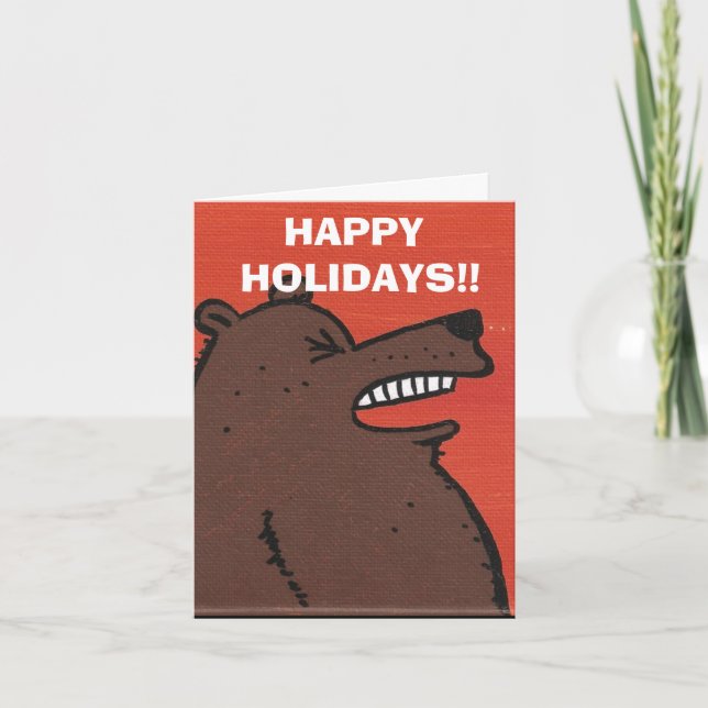 Bonne carte d'ours de vacances (Devant)