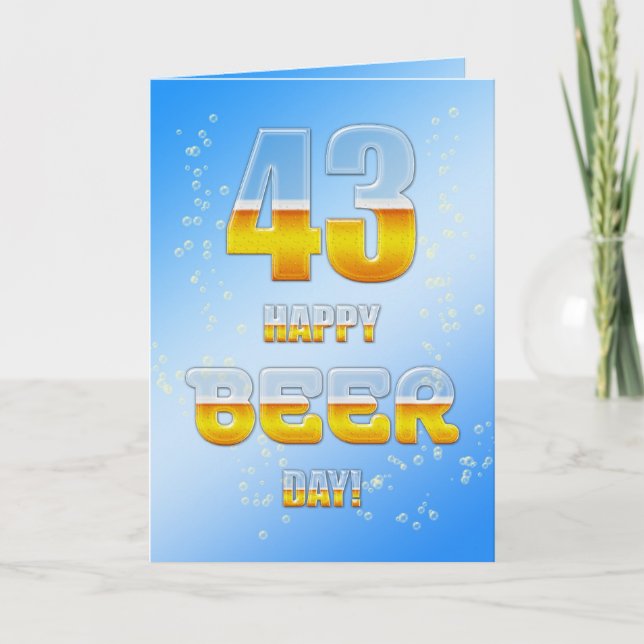 Bonne carte du 43e anniversaire de la fête de la b (Devant)