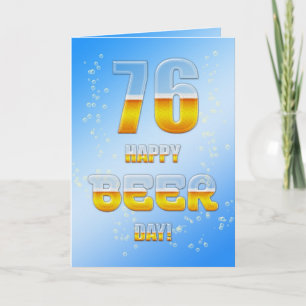 Bonne carte du 76e anniversaire de la fête de la b