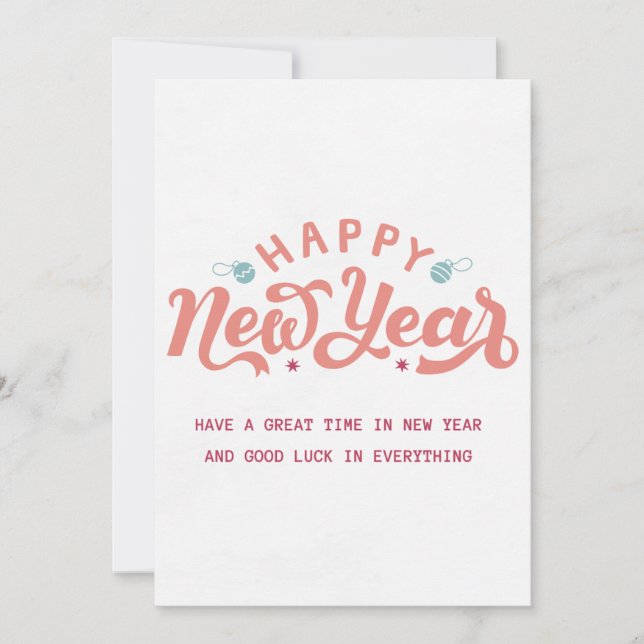 Bonne carte du Nouvel An (Devant)
