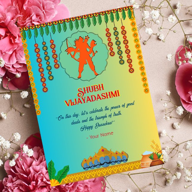 Bonne carte Dussehra Vijayadashmi (Créateur téléchargé)