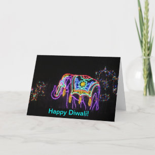 Bonne carte éléphante Diwali