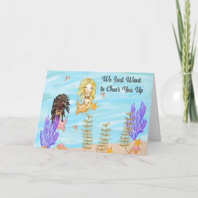 Bonne carte Femme avec sirènes (Devant)