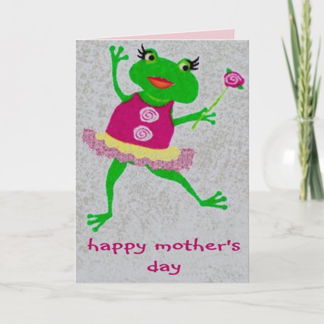 Bonne carte Froggy Fête des Mères. Maman va être ! (Devant)