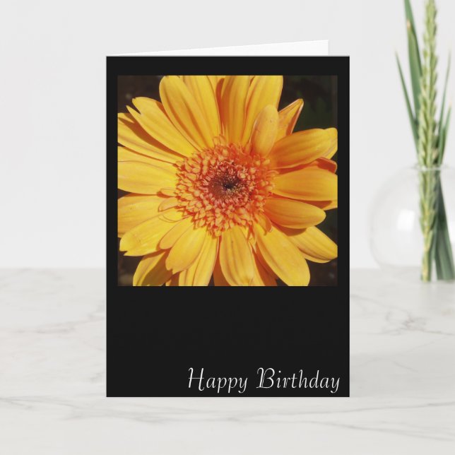 Bonne carte Gerbera d'anniversaire (Devant)