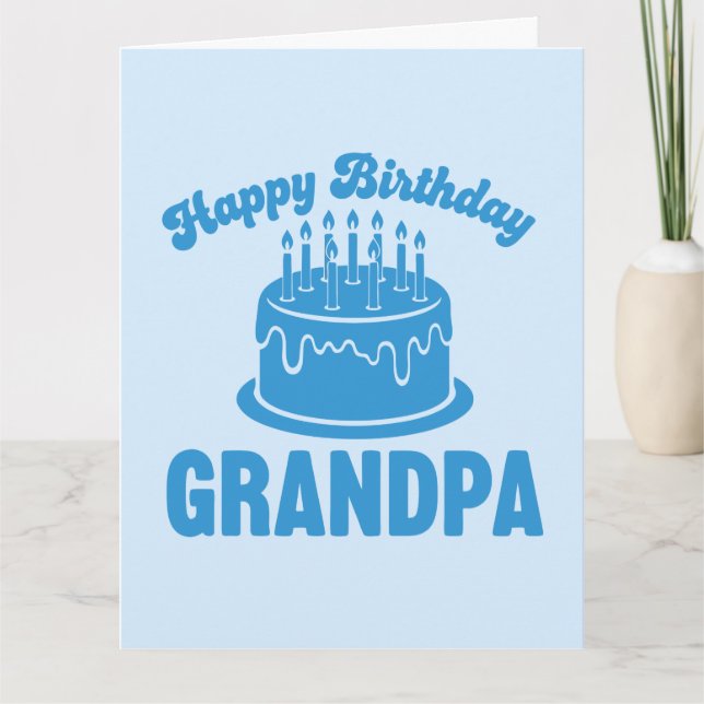 Bonne carte grand-père d'anniversaire avec minimal (Devant)
