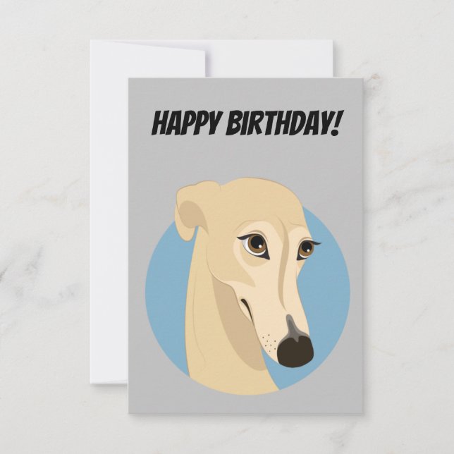 Bonne carte Greyhound anniversaire (Devant)