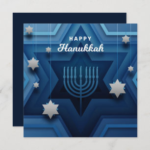 Bonne carte Hanoukka Menorah