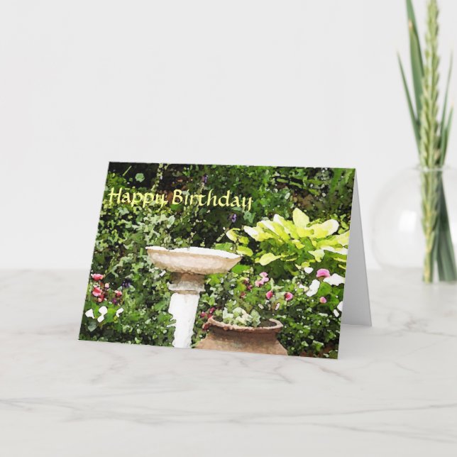 Bonne carte Jardin d'anniversaire (Devant)
